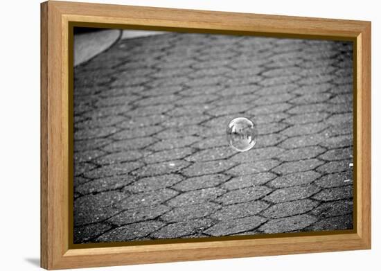 Bubble Floating Above Sidewalk-null-Framed Stretched Canvas