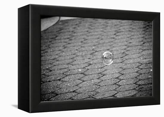 Bubble Floating Above Sidewalk-null-Framed Stretched Canvas