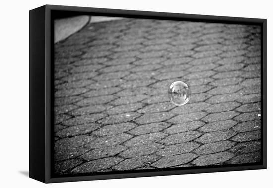 Bubble Floating Above Sidewalk-null-Framed Stretched Canvas