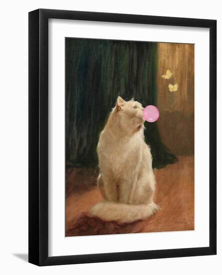 Bubble Gum and Cat-The Art Concept-Framed Photographic Print