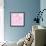 Bubble gum memories - Pink and Violet-Dominique Vari-Framed Art Print displayed on a wall