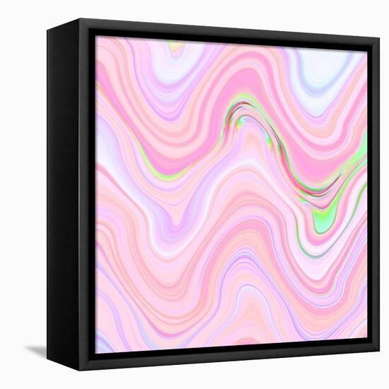 Bubble gum memories - Pink and Violet-Dominique Vari-Framed Stretched Canvas