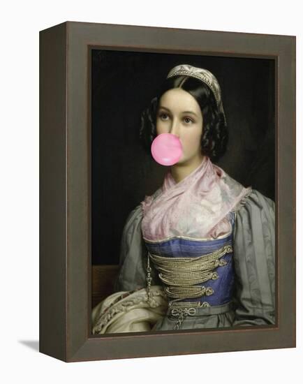 Bubble Gum Portrait-The Art Concept-Framed Premier Image Canvas
