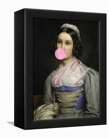 Bubble Gum Portrait-The Art Concept-Framed Premier Image Canvas