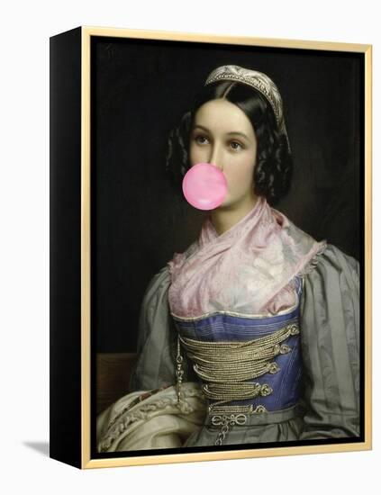 Bubble Gum Portrait-The Art Concept-Framed Premier Image Canvas