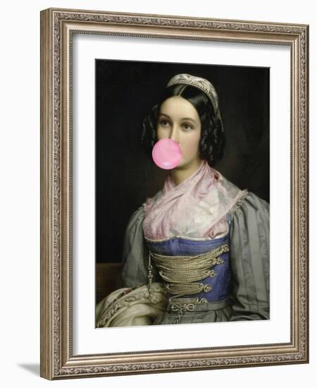 Bubble Gum Portrait-The Art Concept-Framed Photographic Print