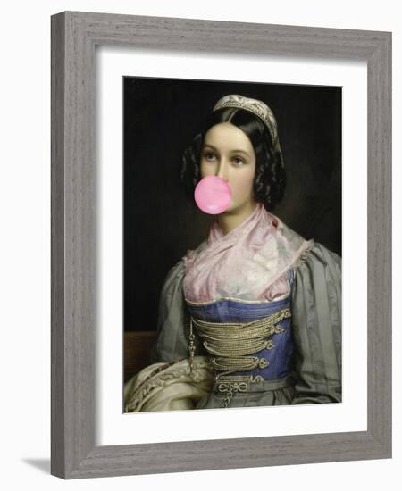 Bubble Gum Portrait-The Art Concept-Framed Photographic Print