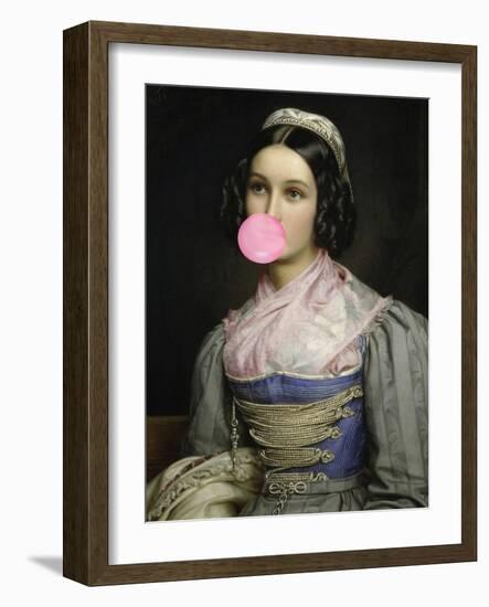 Bubble Gum Portrait-The Art Concept-Framed Photographic Print