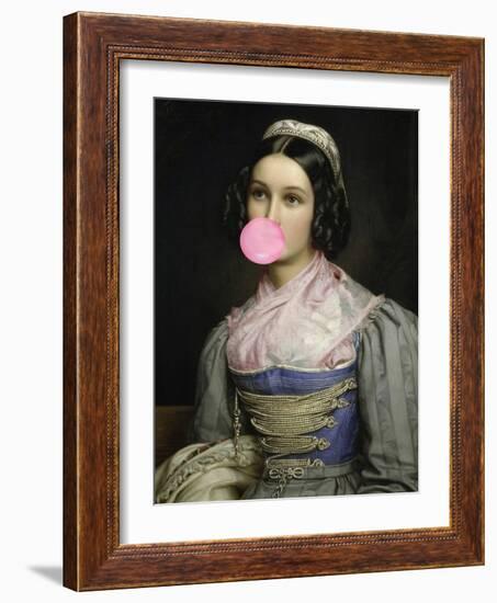 Bubble Gum Portrait-The Art Concept-Framed Photographic Print