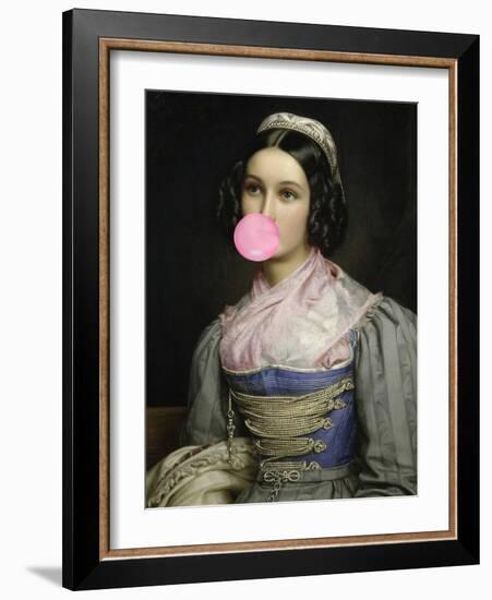 Bubble Gum Portrait-The Art Concept-Framed Photographic Print