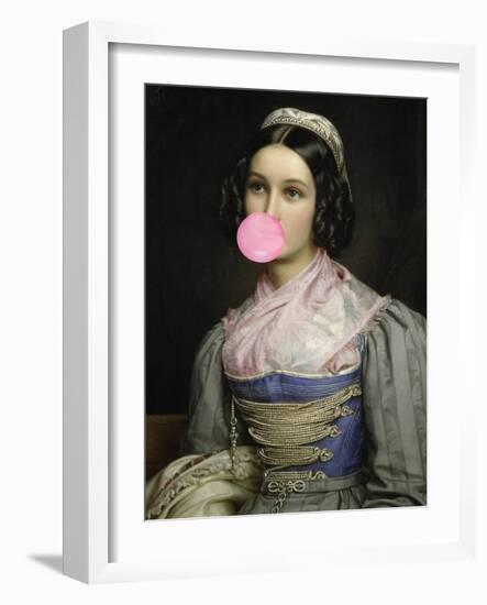 Bubble Gum Portrait-The Art Concept-Framed Photographic Print