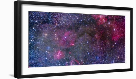 Bubble Nebula and Cave Nebula Mosaic-Stocktrek Images-Framed Premium Photographic Print