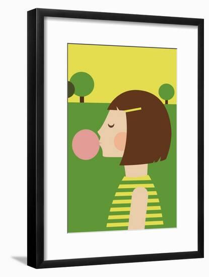 Bubblegum Girl-Dicky Bird-Framed Giclee Print