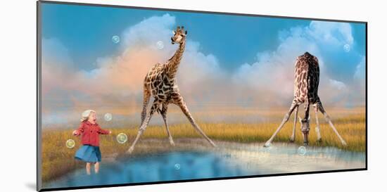 Bubbles with Giraffes-Nancy Tillman-Mounted Art Print