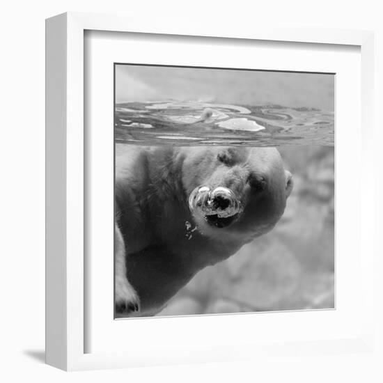 Bubbles-null-Framed Art Print