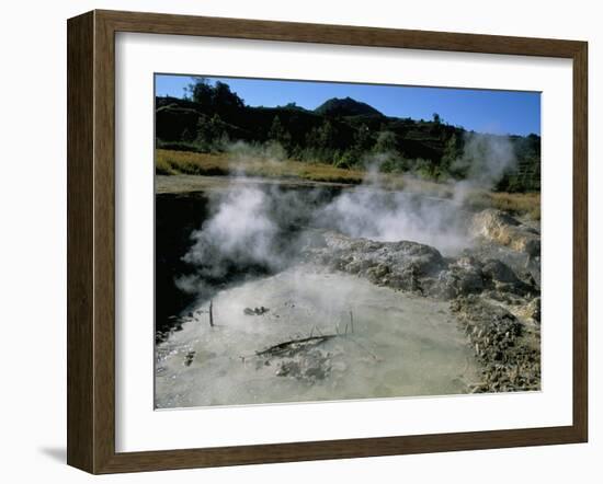 Bubbling Mud Pools, Kawah Sikidang Volcanic Crater, Dieng Plateau, Island of Java, Indonesia-Jane Sweeney-Framed Photographic Print