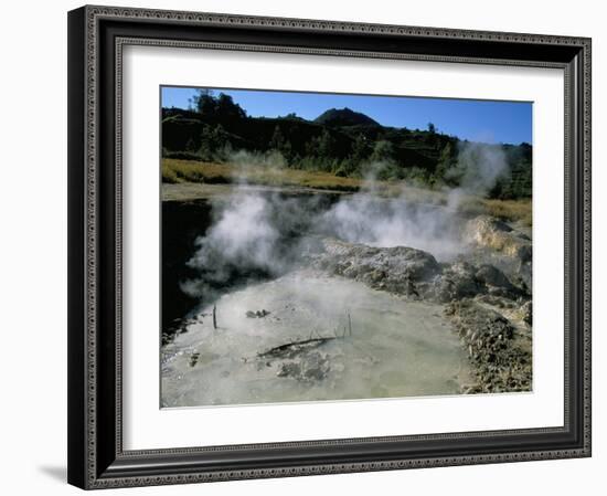 Bubbling Mud Pools, Kawah Sikidang Volcanic Crater, Dieng Plateau, Island of Java, Indonesia-Jane Sweeney-Framed Photographic Print