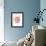 Bubbly B-Blue Fish-Framed Art Print displayed on a wall
