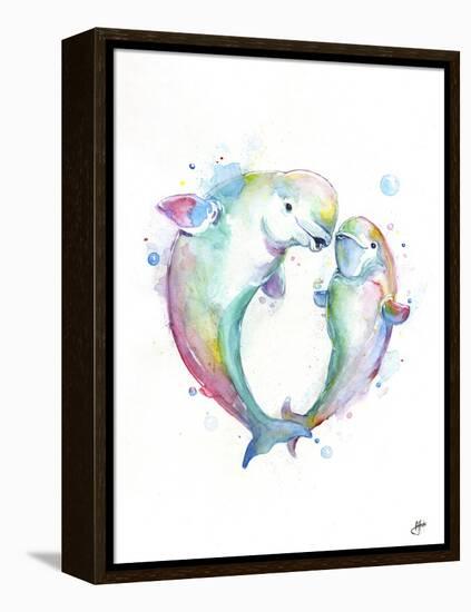 Bubbly Belugas-Marc Allante-Framed Premier Image Canvas