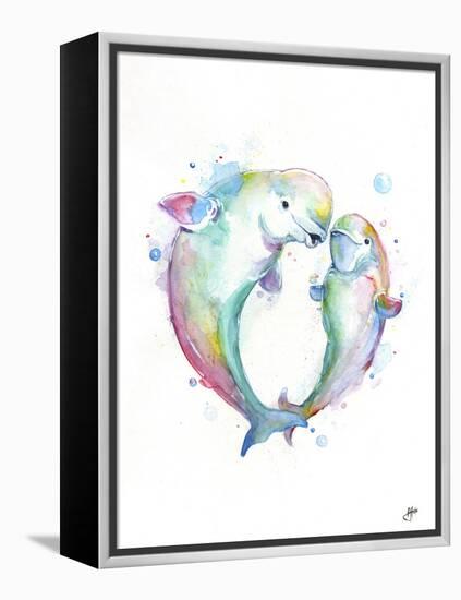 Bubbly Belugas-Marc Allante-Framed Premier Image Canvas