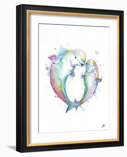 Bubbly Belugas-Marc Allante-Framed Giclee Print