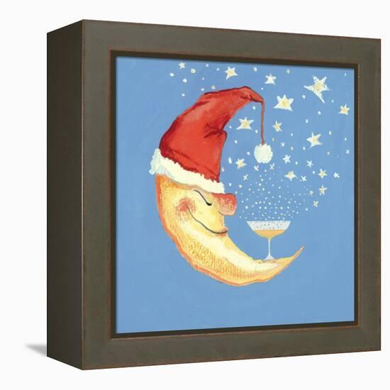 Bubbly Christmas Moon-David Cooke-Framed Premier Image Canvas