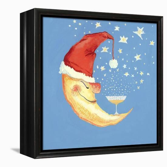 Bubbly Christmas Moon-David Cooke-Framed Premier Image Canvas