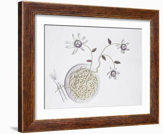 Bucatini With onion-Dimitar Lazarov-Framed Giclee Print