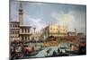 Buccentoro's Return to the Pier at the Doges' Palace, 1730S-Canaletto-Mounted Giclee Print