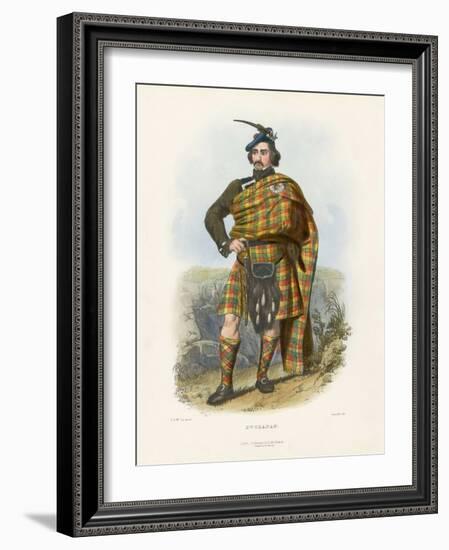 Buchanan , from the the Clans of the Scottish Highlands, Pub.1845 (Colour Litho)-Robert Ronald McIan-Framed Giclee Print