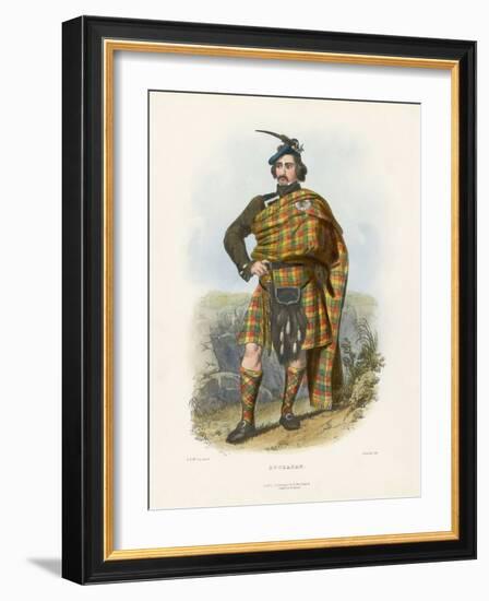 Buchanan , from the the Clans of the Scottish Highlands, Pub.1845 (Colour Litho)-Robert Ronald McIan-Framed Giclee Print