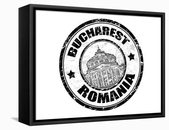 Bucharest Stamp-radubalint-Framed Stretched Canvas