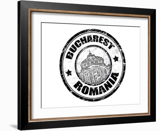 Bucharest Stamp-radubalint-Framed Art Print