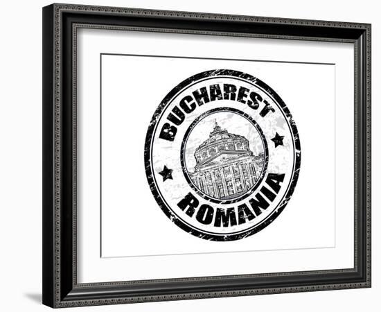 Bucharest Stamp-radubalint-Framed Art Print