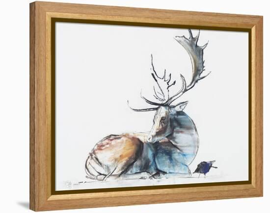 Buck and Bird, 2006-Mark Adlington-Framed Premier Image Canvas