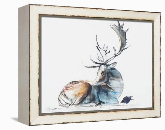 Buck and Bird, 2006-Mark Adlington-Framed Premier Image Canvas