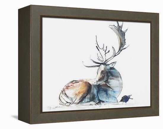 Buck and Bird, 2006-Mark Adlington-Framed Premier Image Canvas