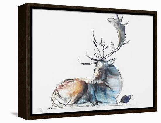 Buck and Bird, 2006-Mark Adlington-Framed Premier Image Canvas