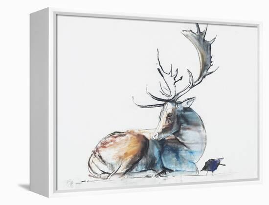 Buck and Bird, 2006-Mark Adlington-Framed Premier Image Canvas