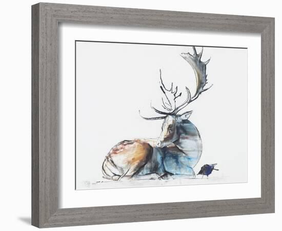 Buck and Bird, 2006-Mark Adlington-Framed Giclee Print