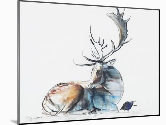 Buck and Bird, 2006-Mark Adlington-Mounted Giclee Print