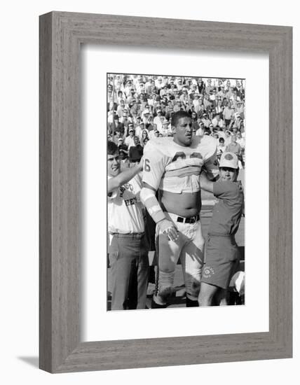 Buck Buchanan in Locker-Room, Superbowl I, Los Angeles, California, January 15, 1967-Bill Ray-Framed Photographic Print