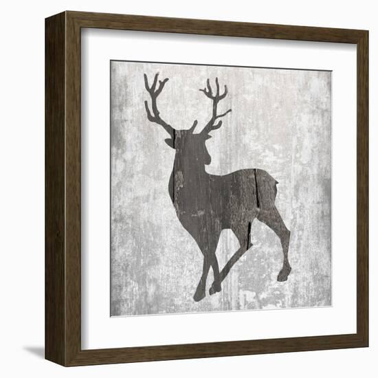 Buck Hunt Gray-Sheldon Lewis-Framed Art Print