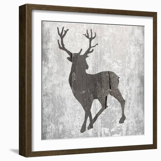 Buck Hunt Gray-Sheldon Lewis-Framed Art Print