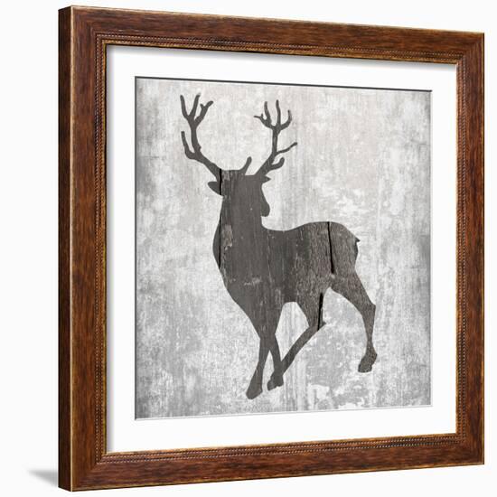 Buck Hunt Gray-Sheldon Lewis-Framed Art Print