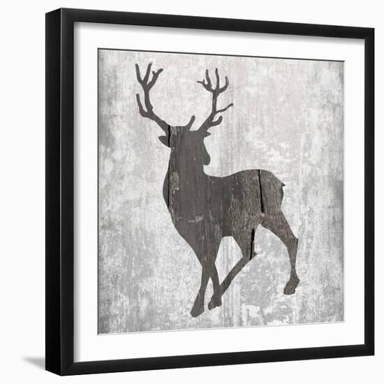 Buck Hunt Gray-Sheldon Lewis-Framed Art Print