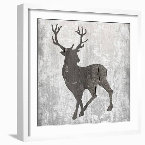 Buck Hunt Gray-Sheldon Lewis-Framed Art Print