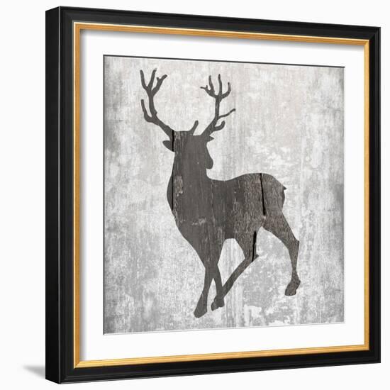 Buck Hunt Gray-Sheldon Lewis-Framed Art Print