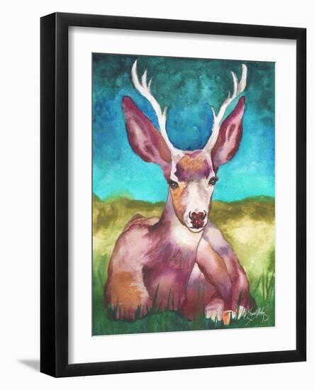 Buck In A Field I-Elizabeth Medley-Framed Art Print