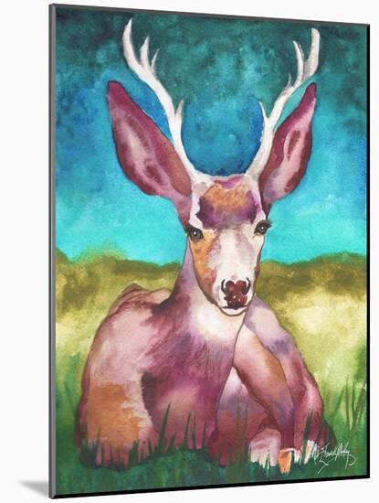 Buck In A Field I-Elizabeth Medley-Mounted Art Print